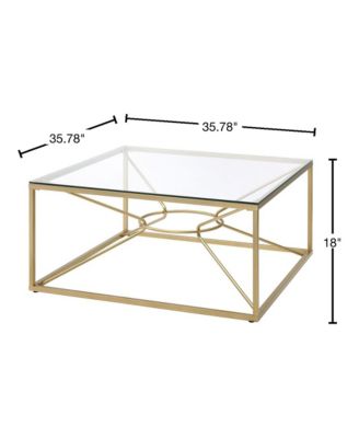 Floyd 35" Glass Top Square Coffee Table