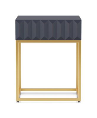 Lamon 19-inch Metal Frame 1-Drawer Side Table