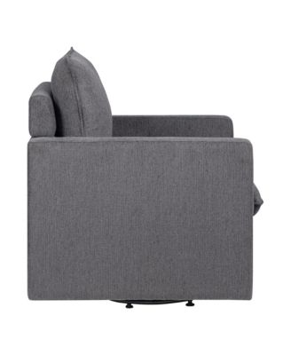Chester Linen Upholstered Swivel Chair