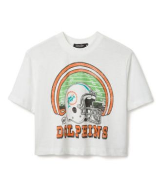 Women's NFL Miami Dolphins Game Time Mock Neck Crop Tee