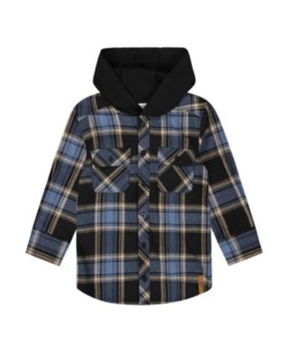 Boys' Hooded Polar Fleece Overshirt with Hood - Little Kid