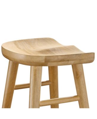 Saville Backless Wood Counter Stools, Set of 2