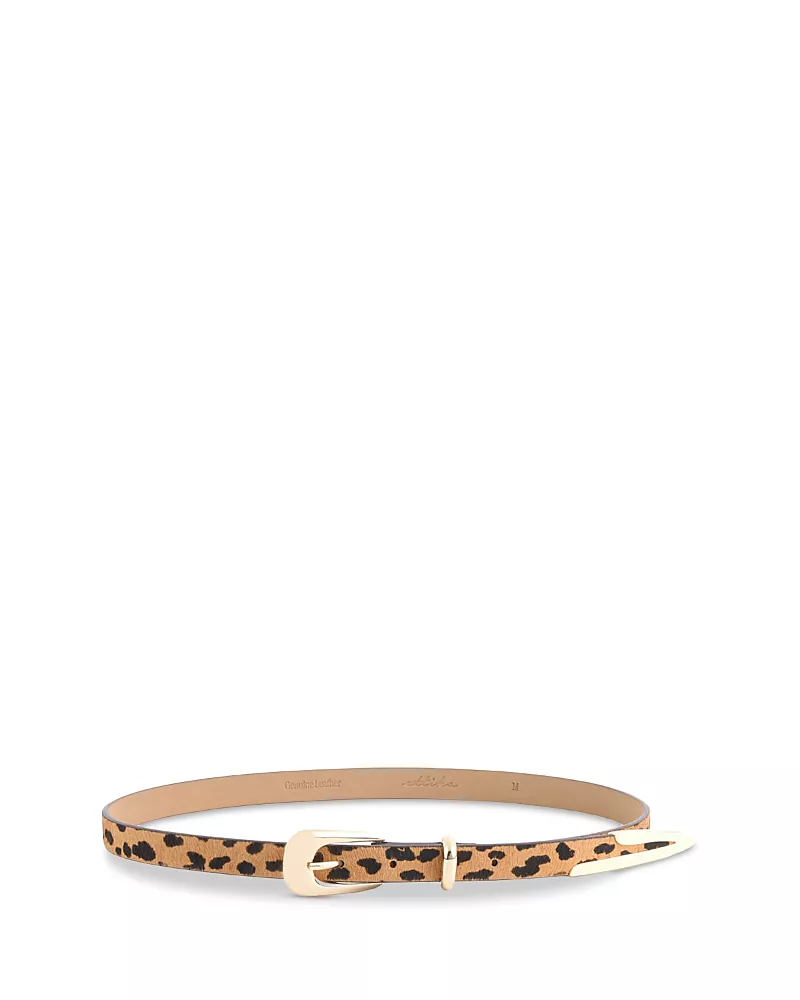 Ettika Women's Cheetah Liquid Metal Western Belt