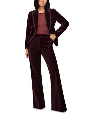 Velvet Flare Leg Pants