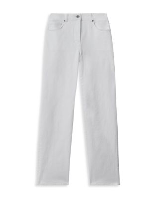 Selin Mid Rise Straight Leg Jeans in White