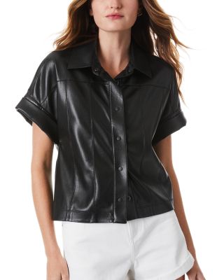 Edyth Faux Leather Shirt