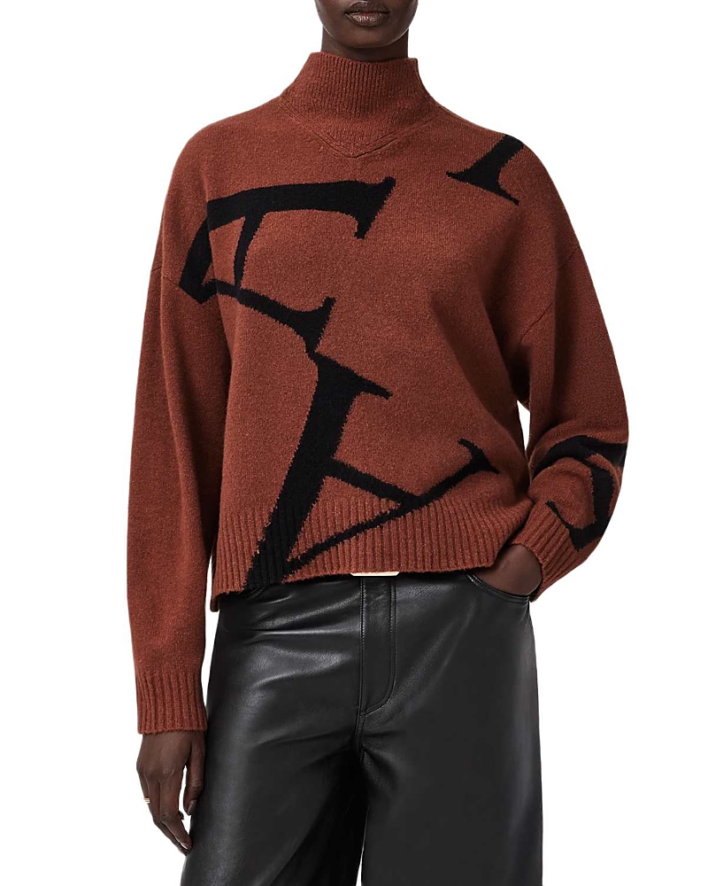 Allsaints A Star Wool Blend Sweater In Multi