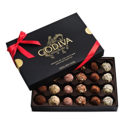 Holiday Assorted Chocolate Truffles Gift Box, 24 Piece