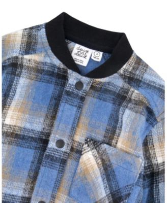Boys' Long Sleeve Brushed Plaid Button Down Shirt - Little Kid, Big Kid