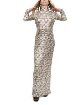 Sequinned Turtleneck Dress