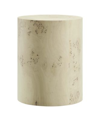 Cosmos 16" Round Burl Wood Side Table