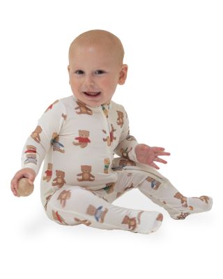 Boys' Teddy Bear Collection 2 Way Zipper Footie - Baby