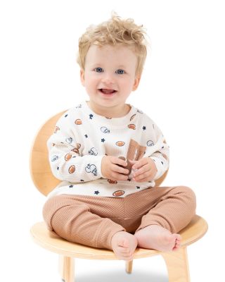 Boys' Footballs & Stars 2 Piece Waffle Knit Drop Sleeve Pocket Tee & Joggers Set - Baby, Little Kid