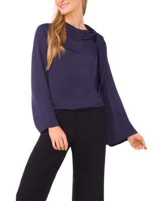 Mock Neck Wide Sleeve Top