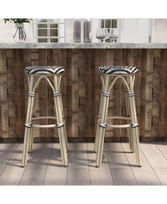 Kindry 30" Aluminum Outdoor Barstools, Set of 2