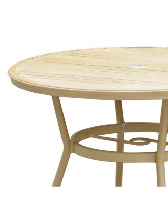 Sylvestri Aluminum Patio Round Dining Table