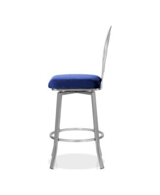 Seneca 29-inch Microfiber Swivel Barstools with Steel Frame, Set of 2