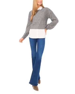 Rumer Pointelle Twofer Sweater