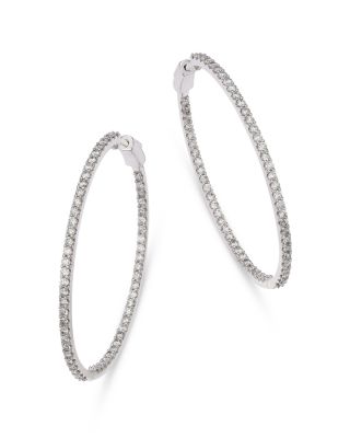Diamond Inside-Out Hoop Earrings in 14K Gold, 3.0 tcw