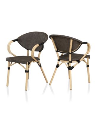 Madison Aluminum Patio Arm Chairs, Set of 2