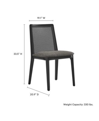 Monarch Wood and Rattan Dining Side Chair