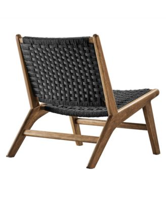 Saoirse Woven Rope Wood Accent Lounge Chair