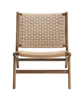 Saoirse Woven Rope Wood Accent Lounge Chair