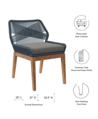 Wellspring Outdoor Patio Teak Wood Dining Chair