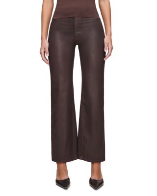 Karmine Refined Wide Leg SculptSystem High Rise Coated Jeans in Fig Coated
