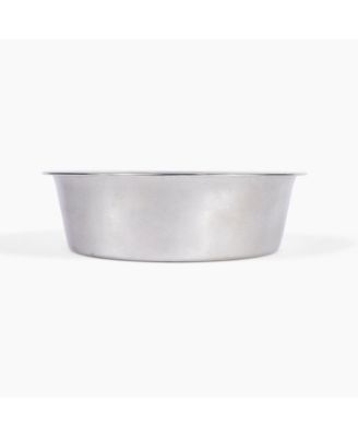 Tall Clear Triple Dog Bowl Feeder with 2 Quart Silver Bowls