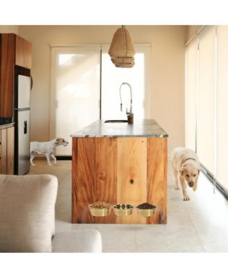 Medium Triple Bowl Pet Feeder, 1 Quart Bowls