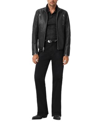 Carsten Open Collar Denim Polo Shirt