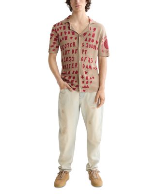 Jacquard Knitted Camp Shirt