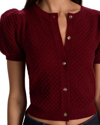Sabine Cashmere Blend Puff Sleeve Cardigan