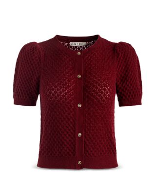 Sabine Cashmere Blend Puff Sleeve Cardigan