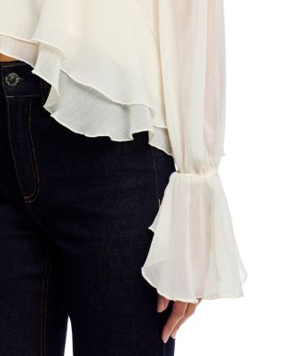 Ruffle Trim Top