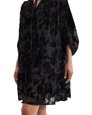 Mila Velvet Burnout Dress