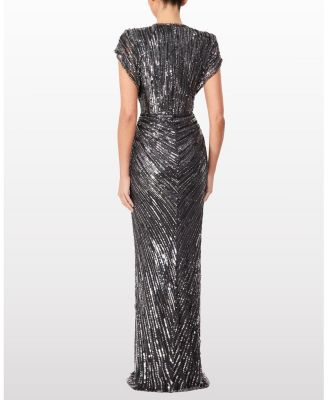 Zola Sequin-Embellished V-neck Maxi Dress