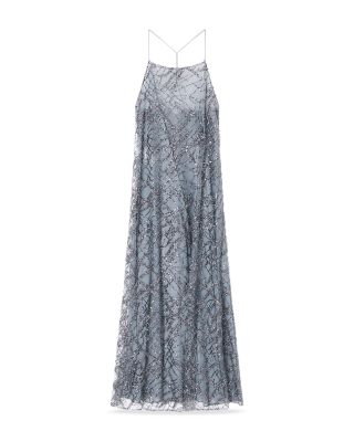 Sequined Tulle Maxi Dress