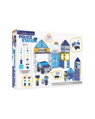 Police Station Magnetic Construction Set, 35 Piece - Ages 3+