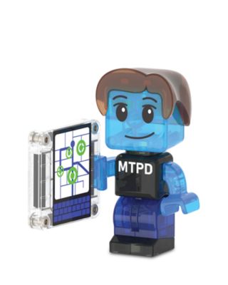 Police Station Magnetic Construction Set, 35 Piece - Ages 3+