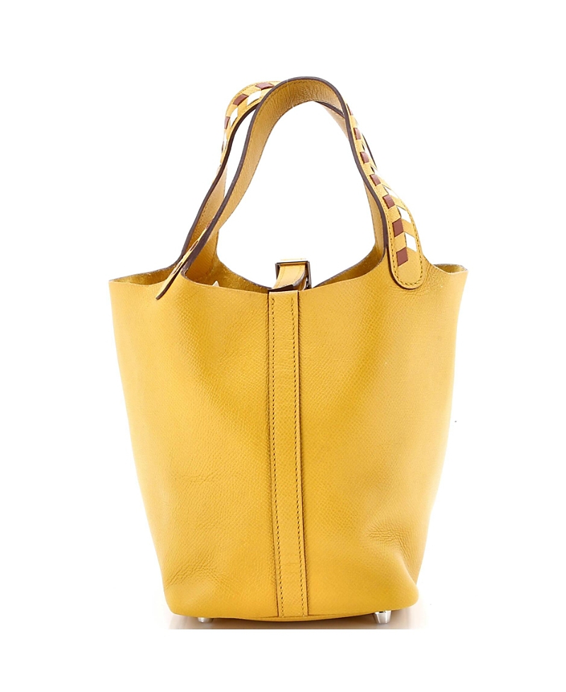 Click to view more detailed imagery on our partner's website Pre-owned Pre-owned Hermes Hermes Pm Picotin Lock Bag Tressage Epsom In Yellow