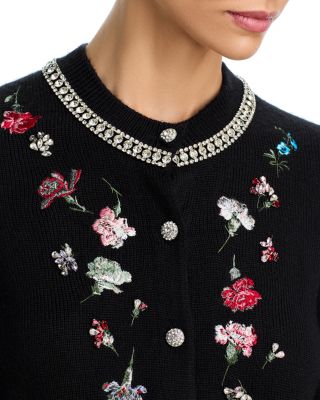 Tumbling Carnation Wool Blend Cardigan