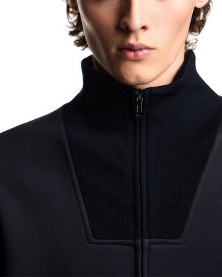 Travel Essentials Ribbed Turtleneck Zip Up Sweatshirt