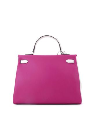 Kelly 35 Handbag Bicolor Evercolor with Brushed Palladium Hardware