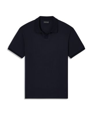 Jacquard Textured Cotton Polo Shirt