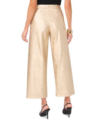 Cropped Metallic Pants
