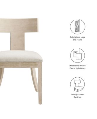 Peregrine Wood and Fabric Upholstered Dining Chairs, Set of 2