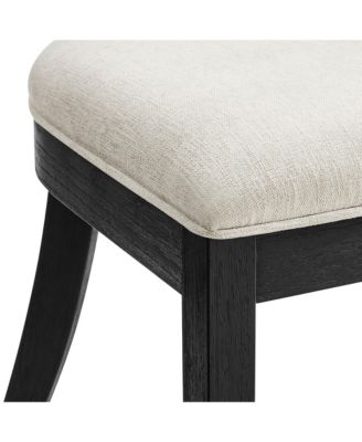 Peregrine Wood and Fabric Upholstered Dining Chairs, Set of 2