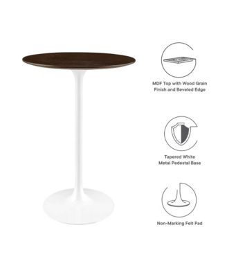 Lippa Round Wood Bar Table
